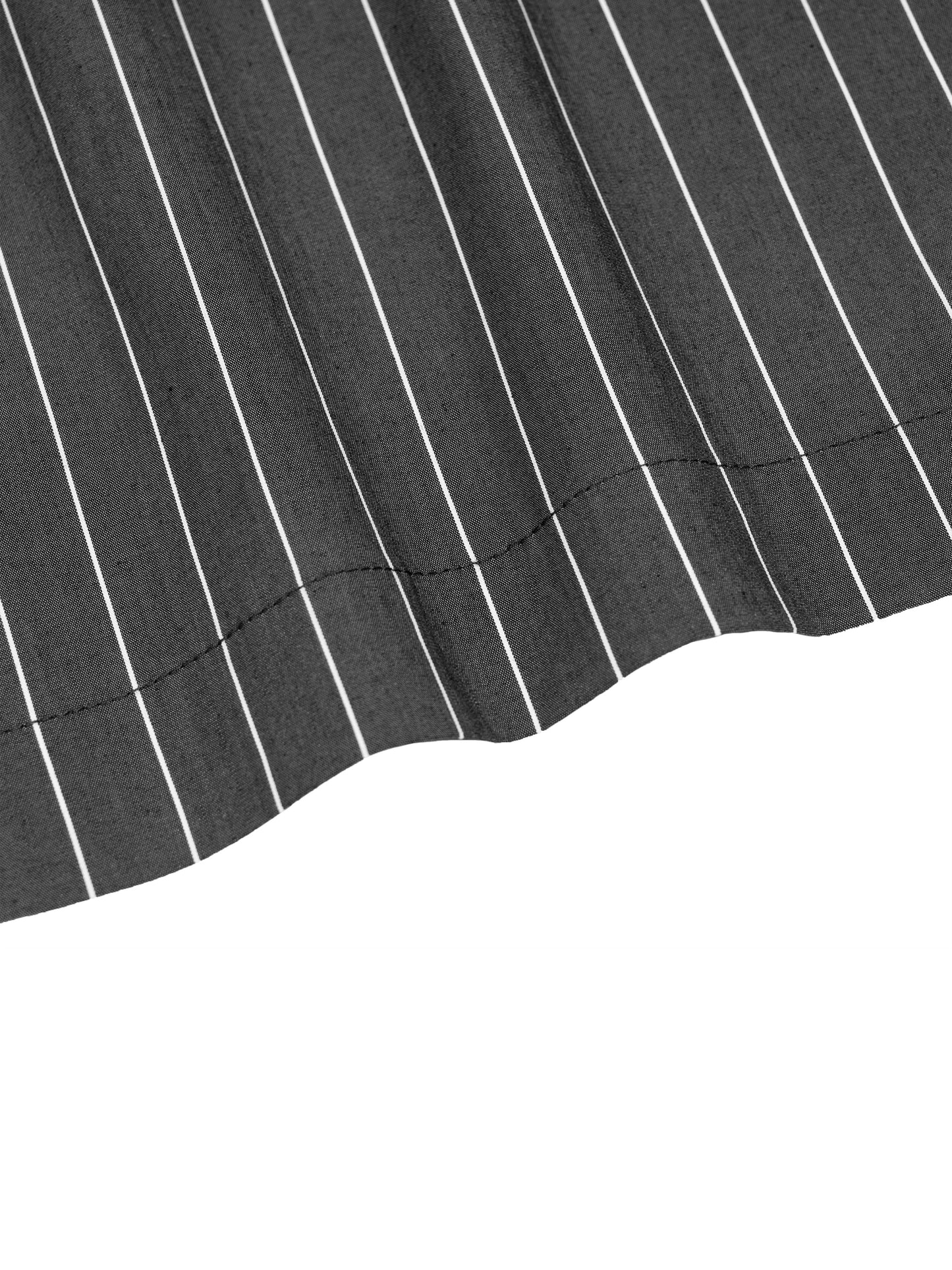 Unisex Striped Boxy Button-Up Shirt detail
