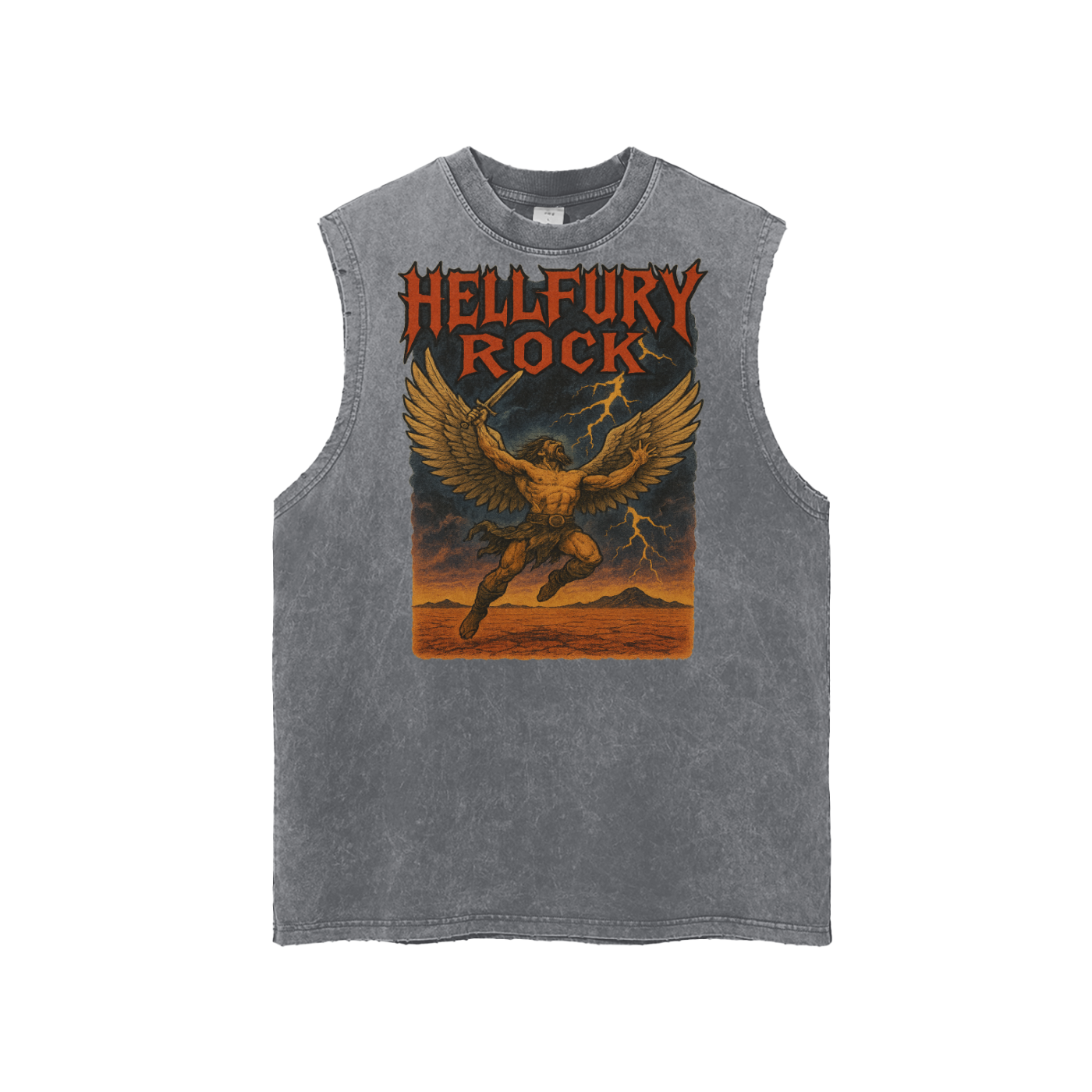 HellRock Fury Vintage Cut Off