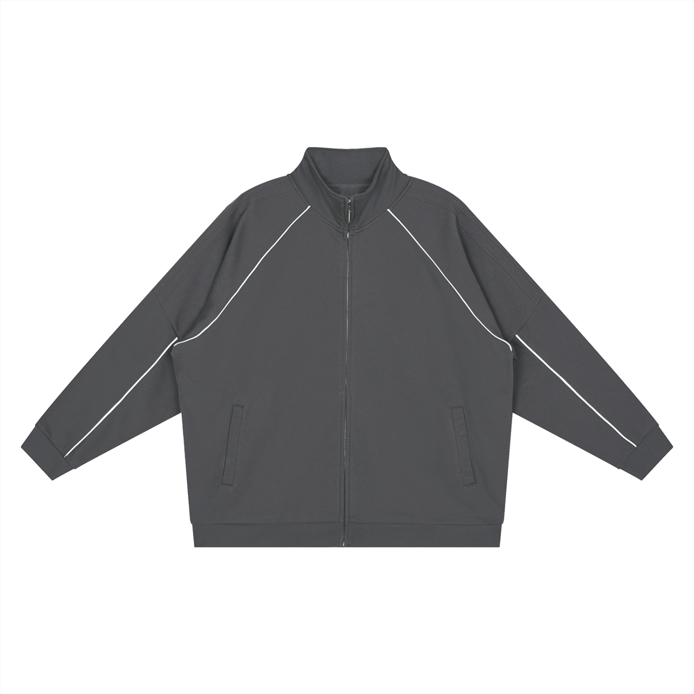 Reflection Striped Raglan Sleeve  Jacket