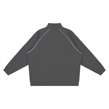 Reflection Striped Raglan Sleeve  Jacket