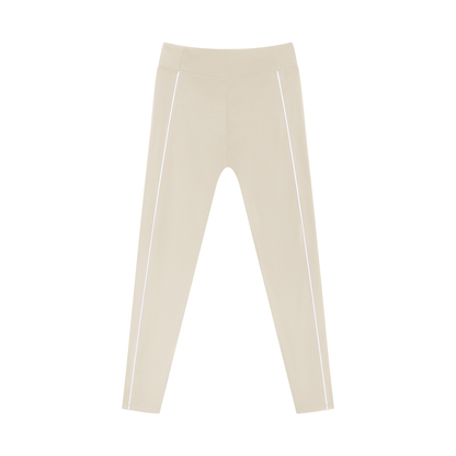 Women's High-Waist Tapered Leggings - Flat Lay Front