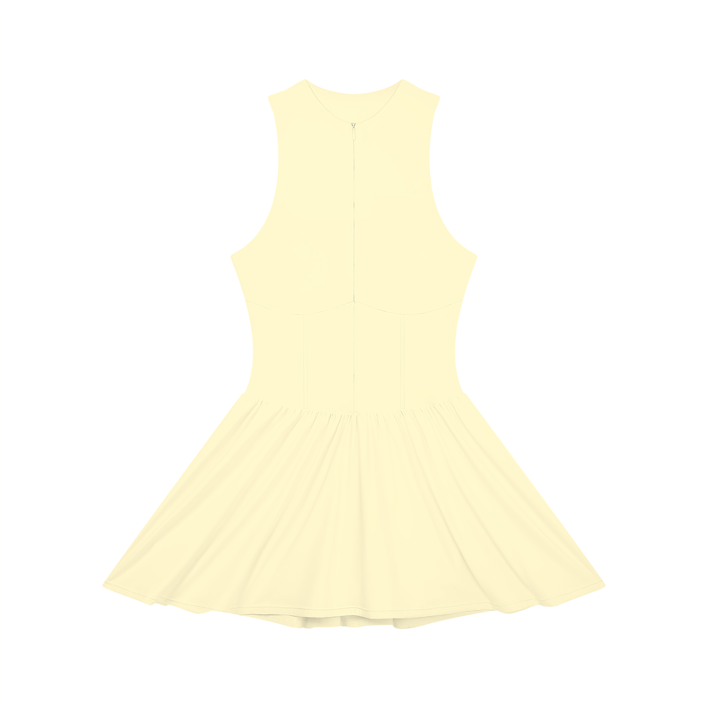 Women’s Ruched Sleeveless Full-Zip Dress