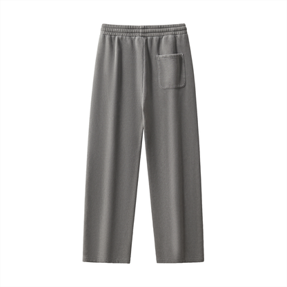 Frayed Enzyme Washed Fleece Sweatpants