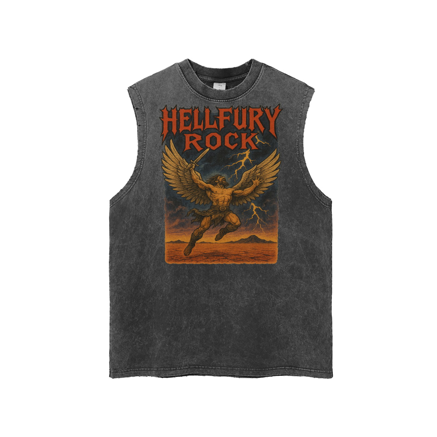 HellRock Fury Vintage Cut Off
