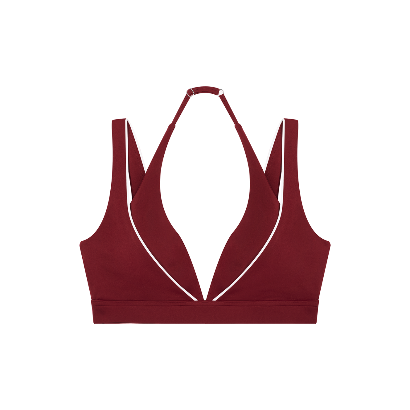 Women's Halter Neck Yoga Sports Bra - Flat Lay Back
