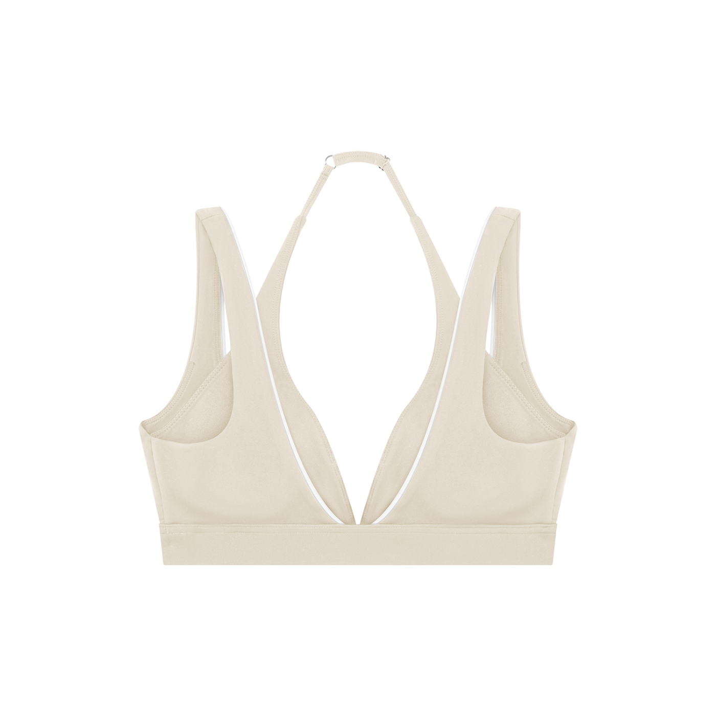 Women's Halter Neck Yoga Sports Bra - Flat Lay Front