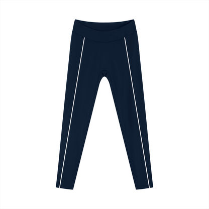 Women's High-Waist Tapered Leggings - Ankle Detail