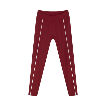Women's High-Waist Tapered Leggings - Flat Lay Back