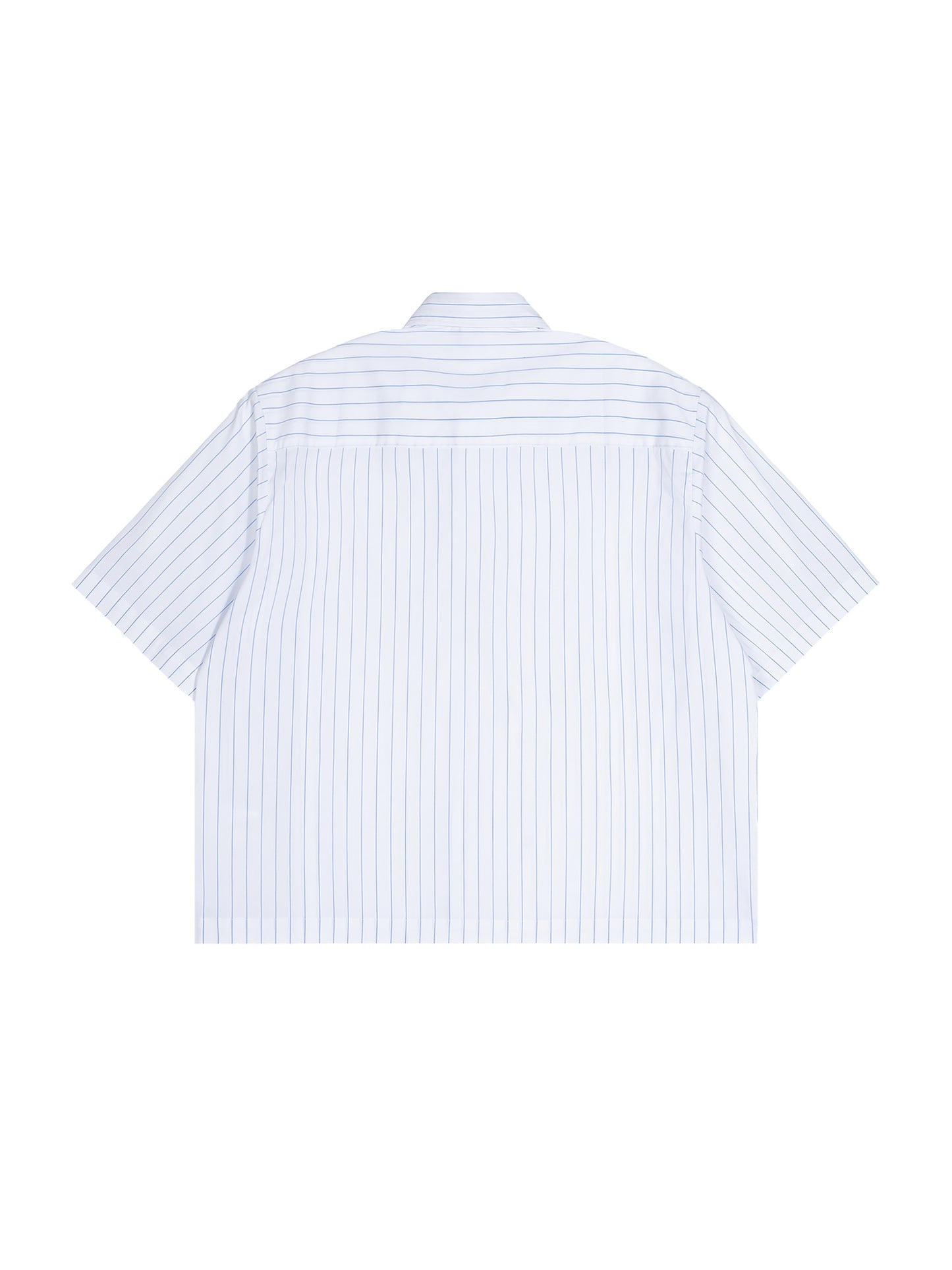 Unisex Striped Boxy Button-Up Shirt