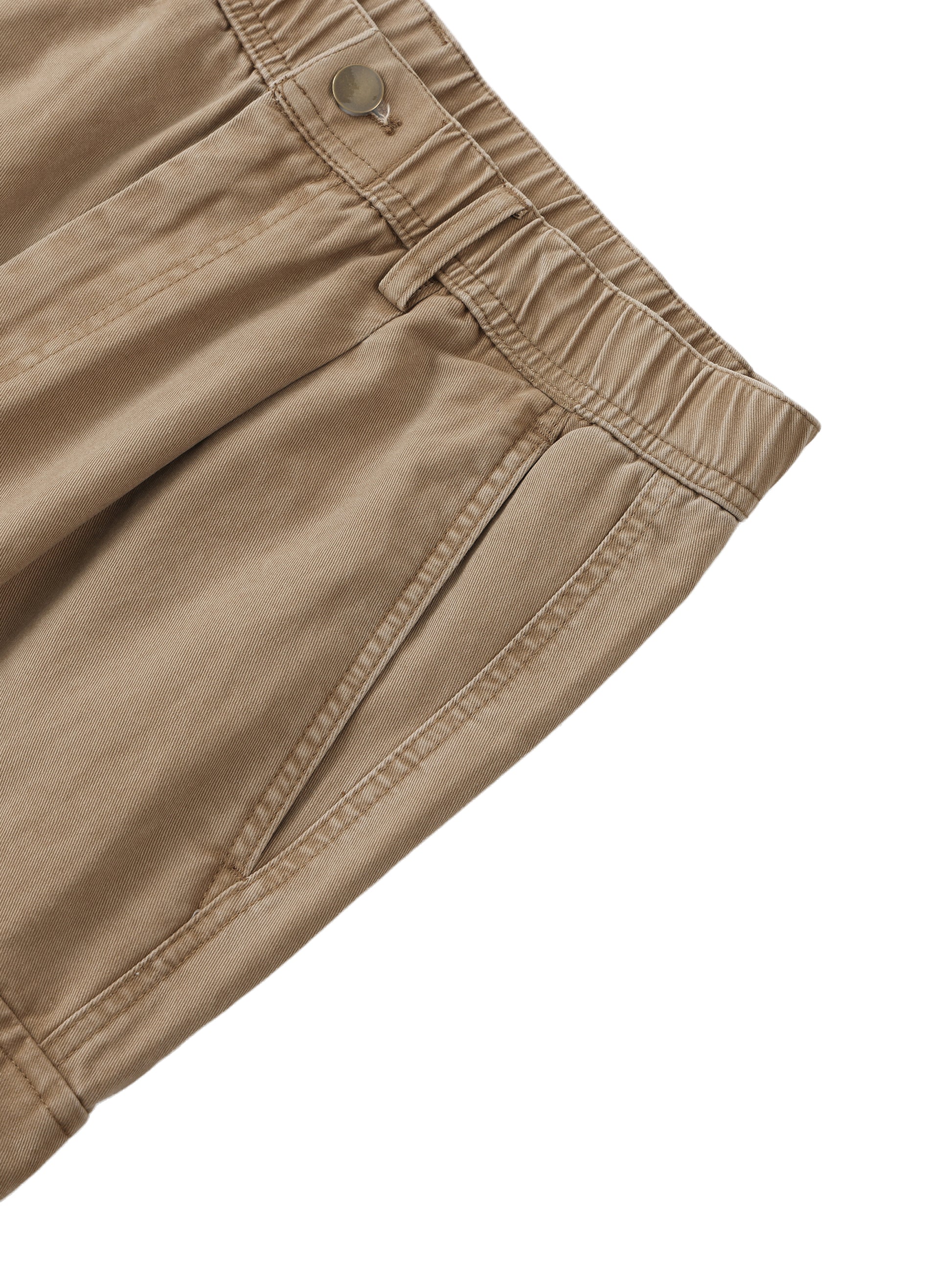 Cotton Elastic-Waist Cargo Pants detail