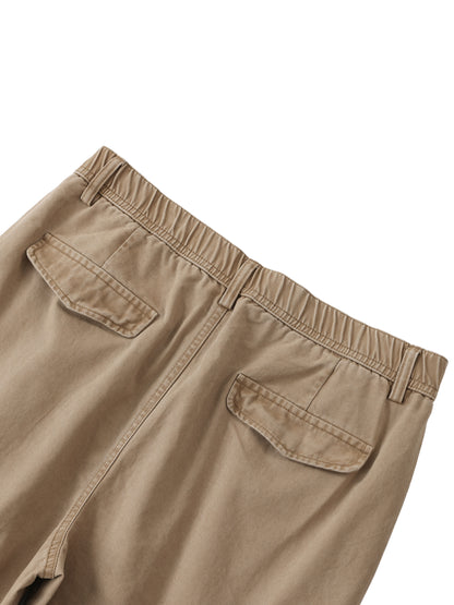 Cotton Elastic-Waist Cargo Pants detail