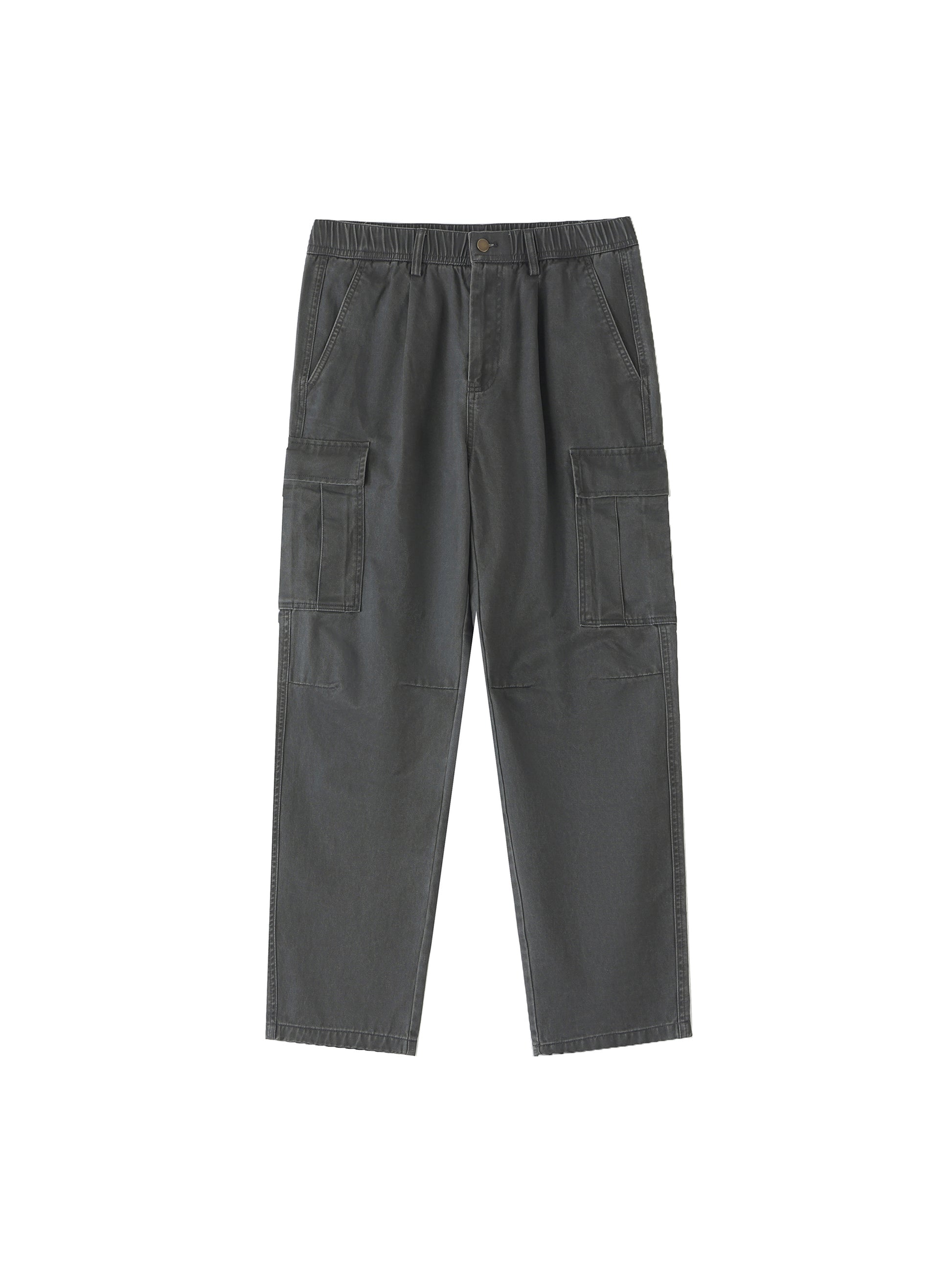 Cotton Elastic-Waist Cargo Pants