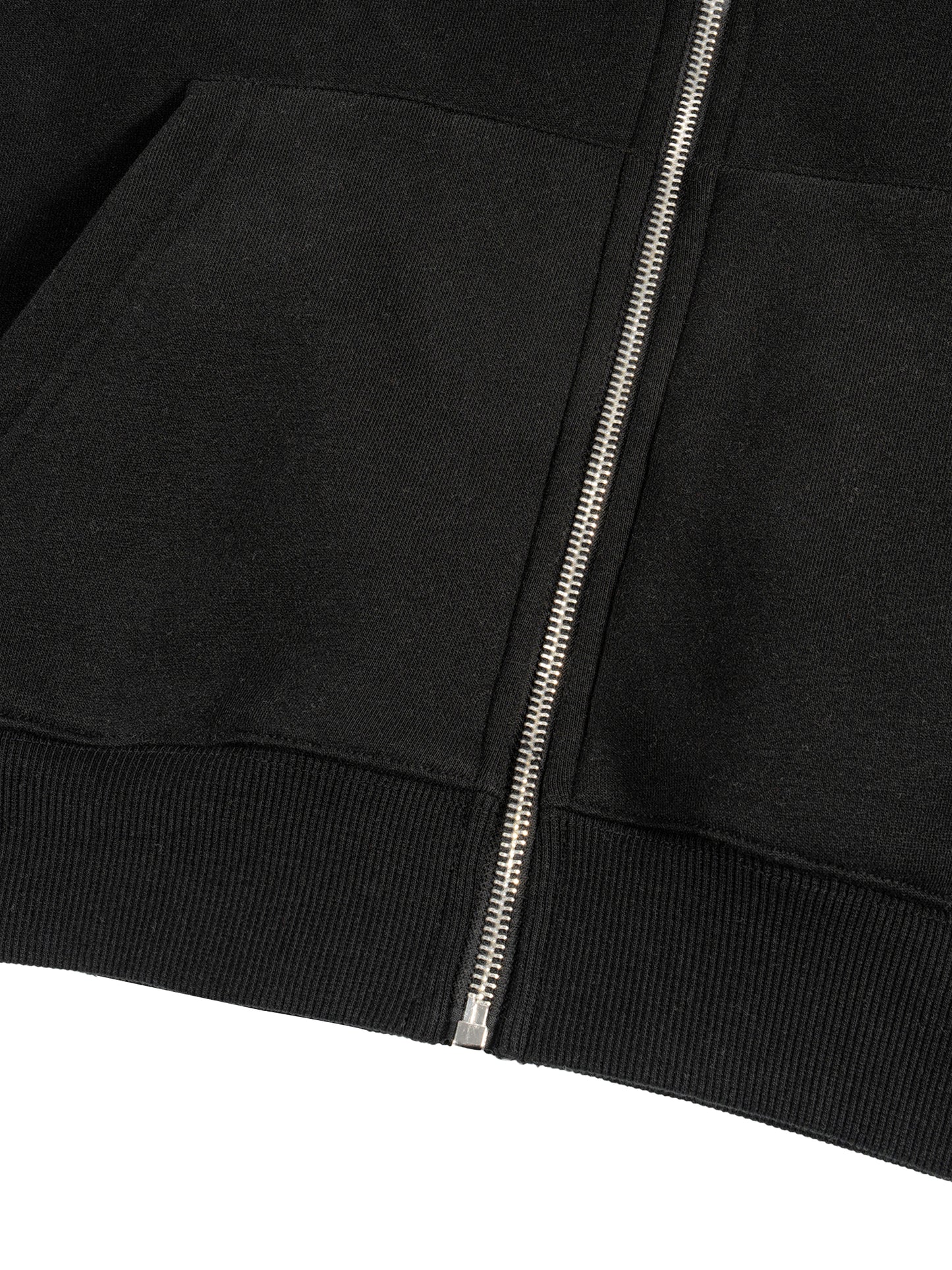 Fleece Zip-Up Boxy Hoodie detail