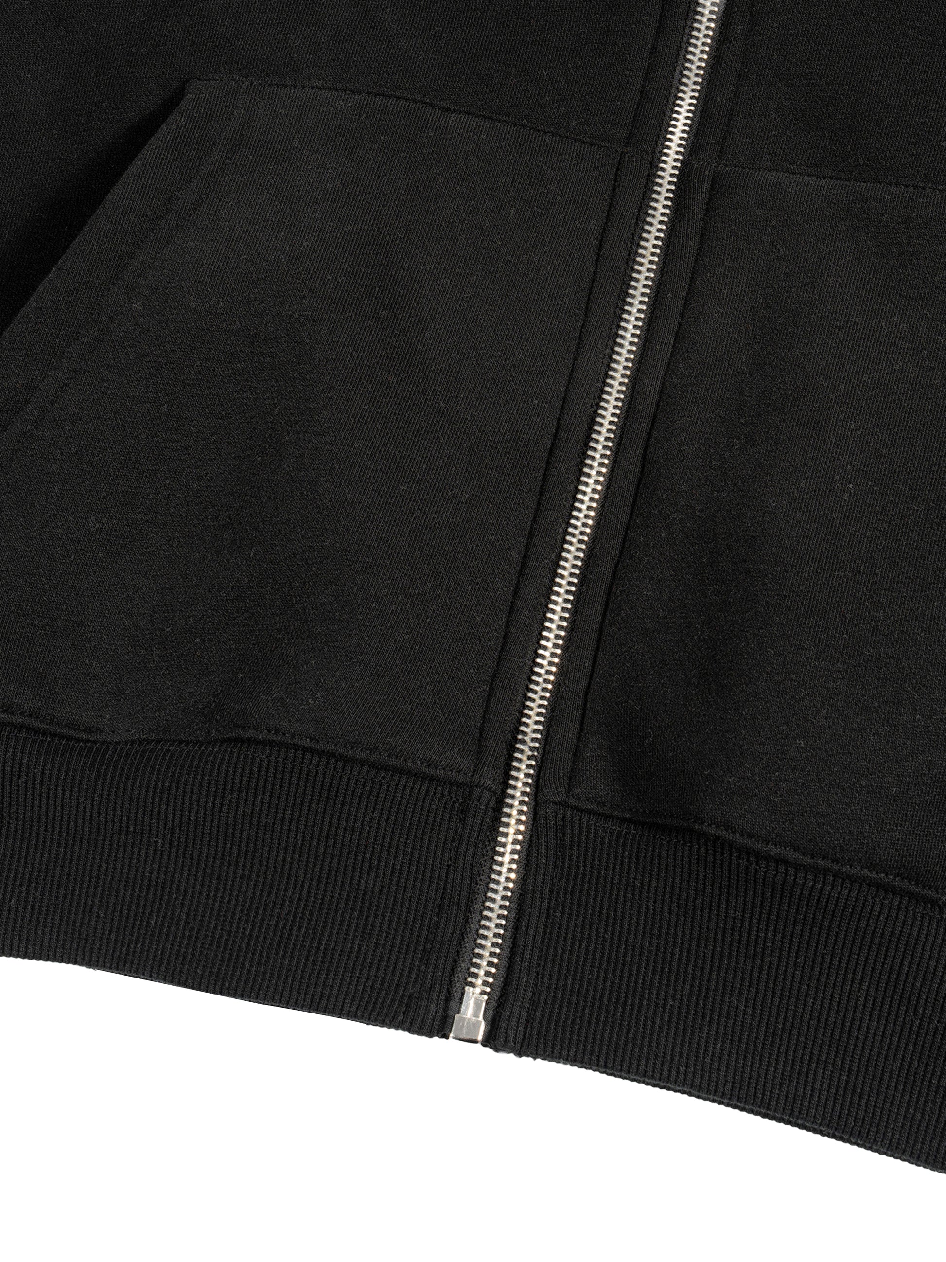 Fleece Zip-Up Boxy Hoodie detail