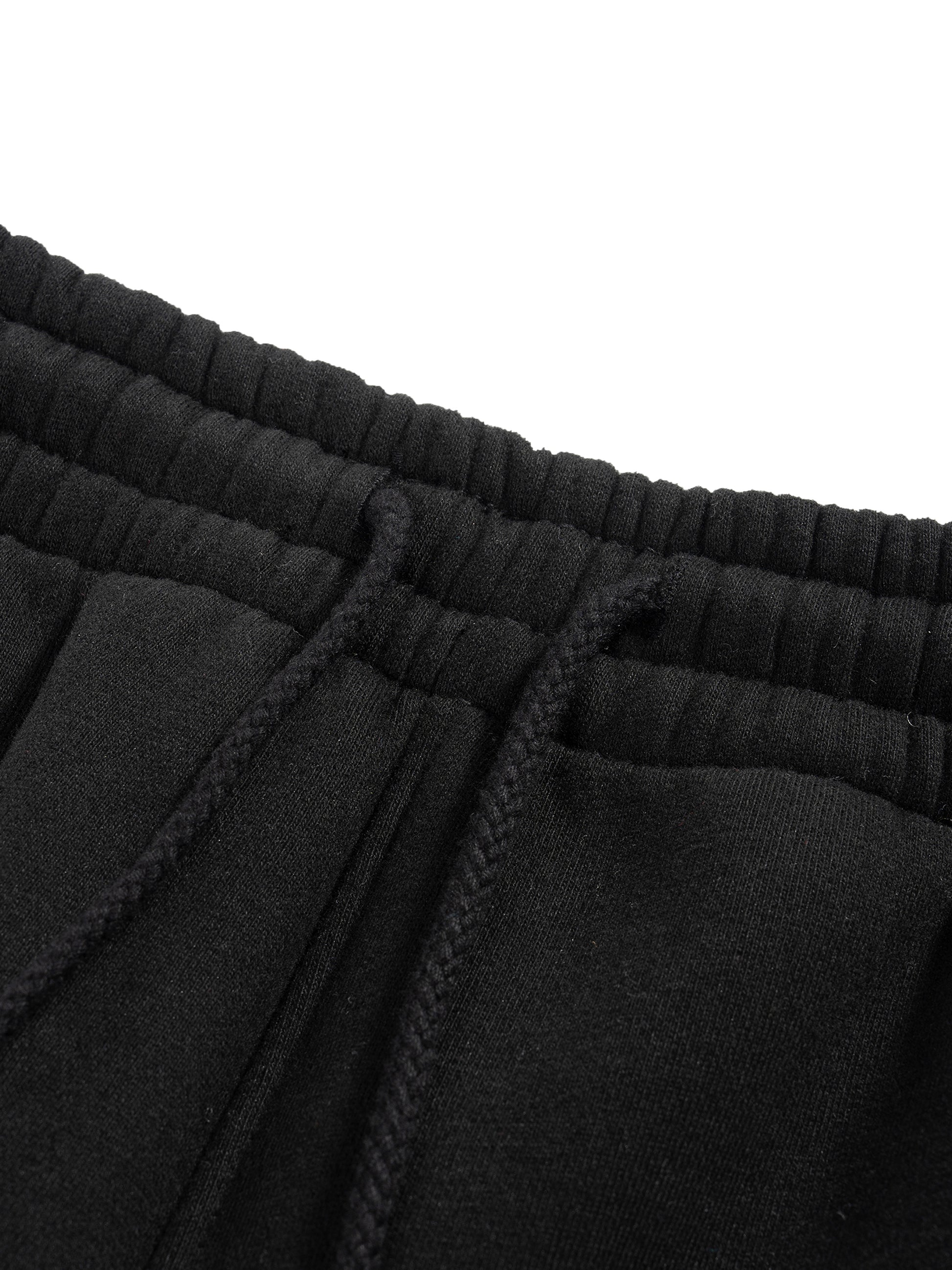 Fleece Drawstring Straight-Leg Sweatpants detail