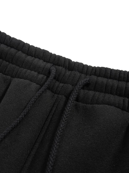 Fleece Drawstring Straight-Leg Sweatpants detail