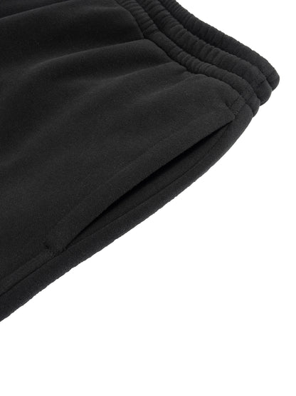 Fleece Drawstring Straight-Leg Sweatpants detail