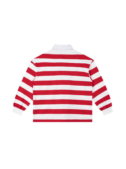 Color Block Stripe Polo Shirt - Main 2