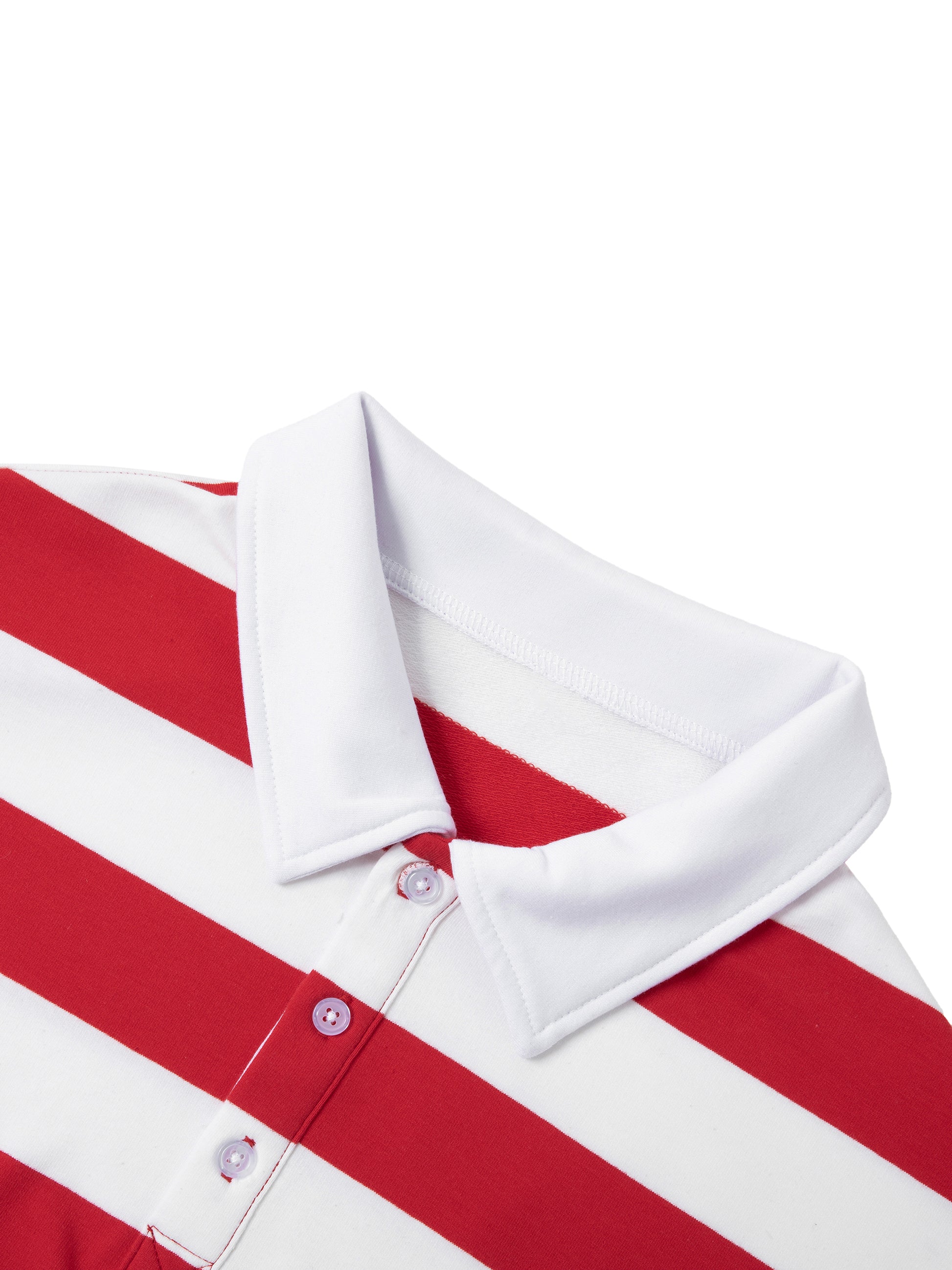 Color Block Stripe Polo Shirt - Detail 1