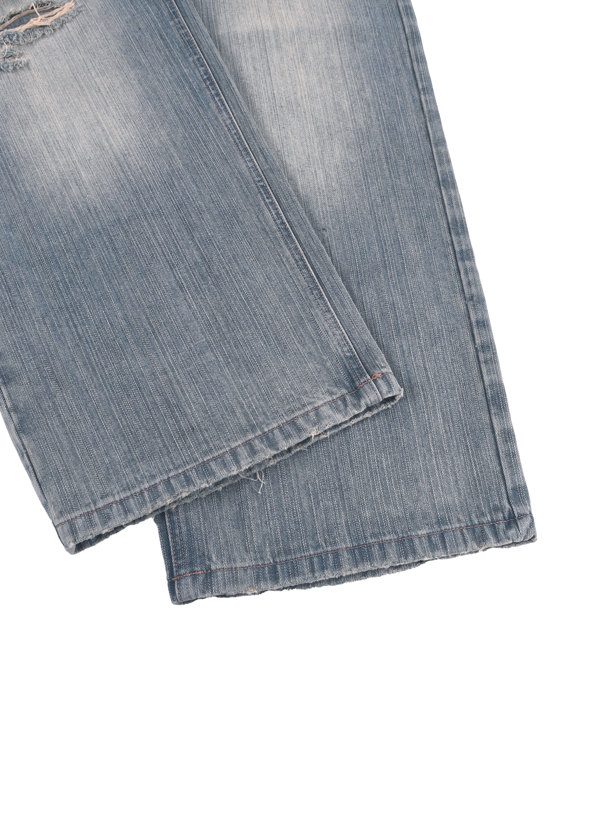 Vintage Wash Distressed Denim Jeans - Detail 5
