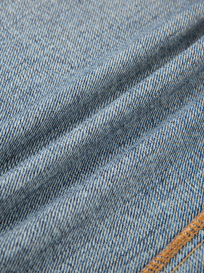 Vintage Wash Baggy Denim Jeans - Detail 1