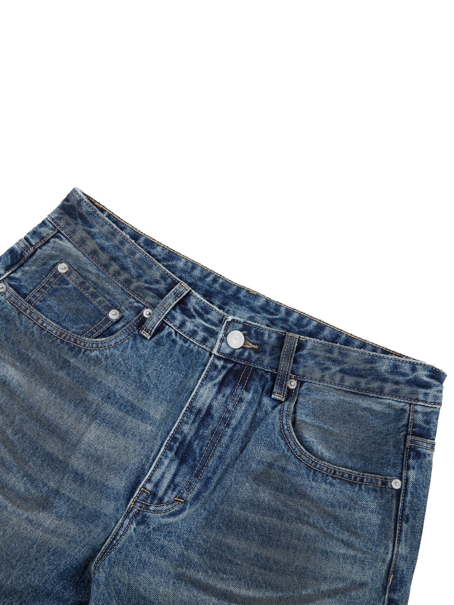 Vintage Wash Baggy Denim Jeans - Detail 2