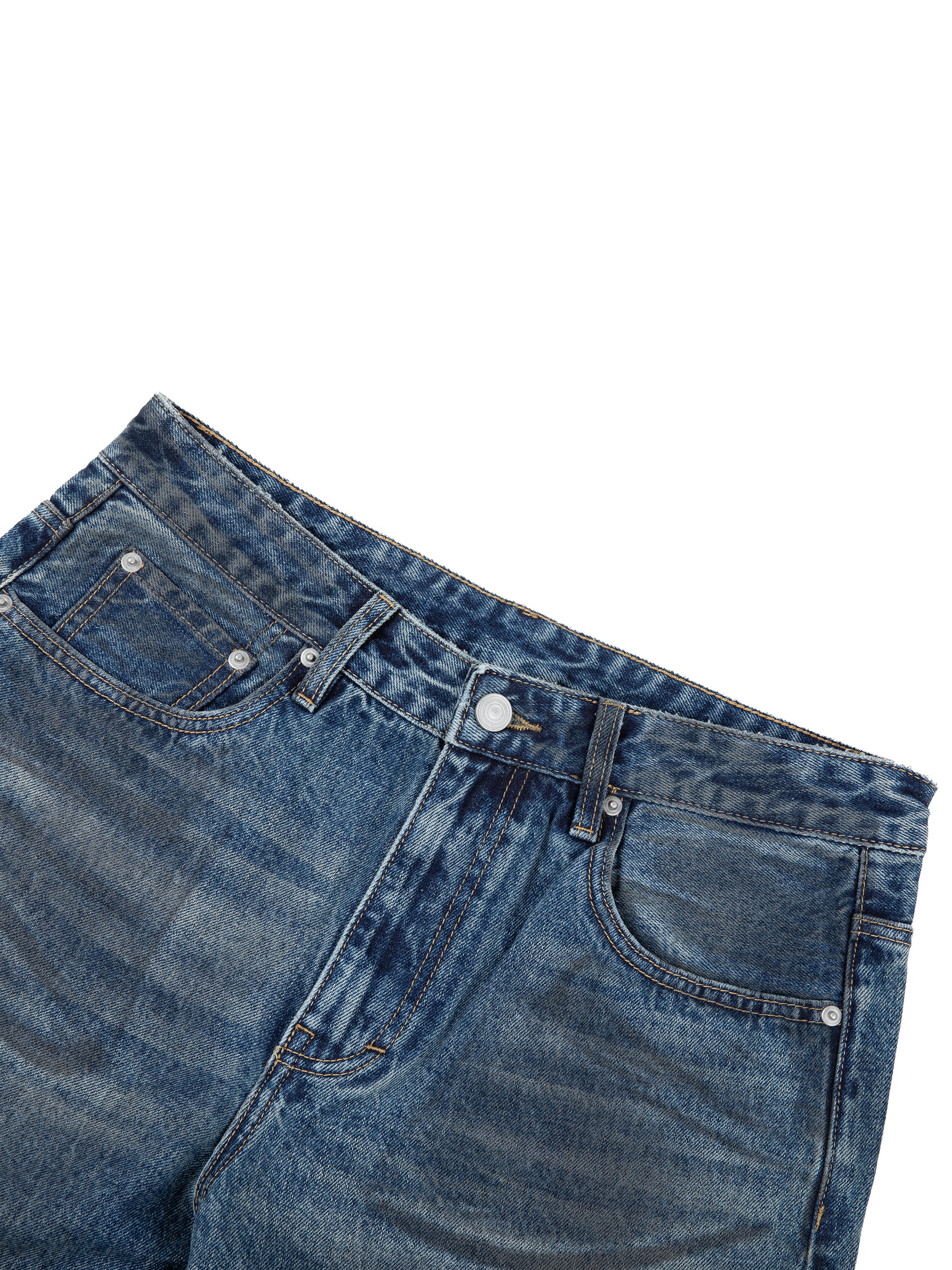Vintage Wash Baggy Denim Jeans - Detail 2
