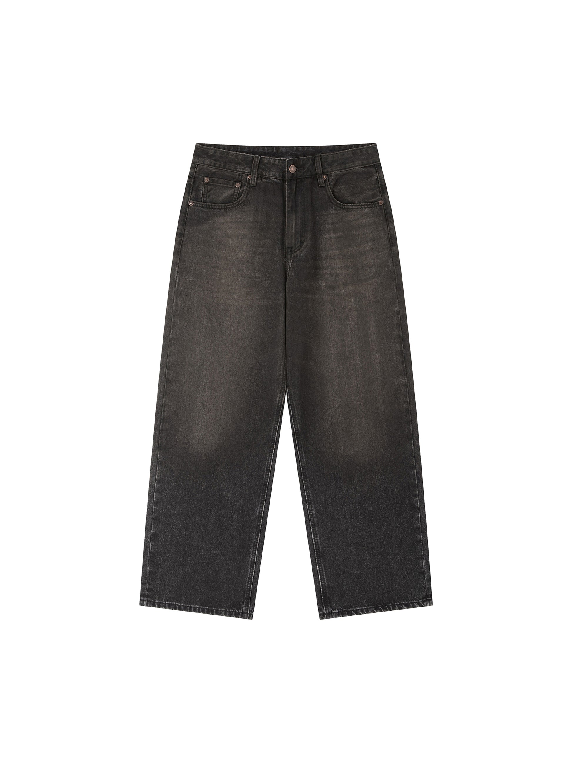 Vintage Wash Heavyweight Denim Jeans - Main 1