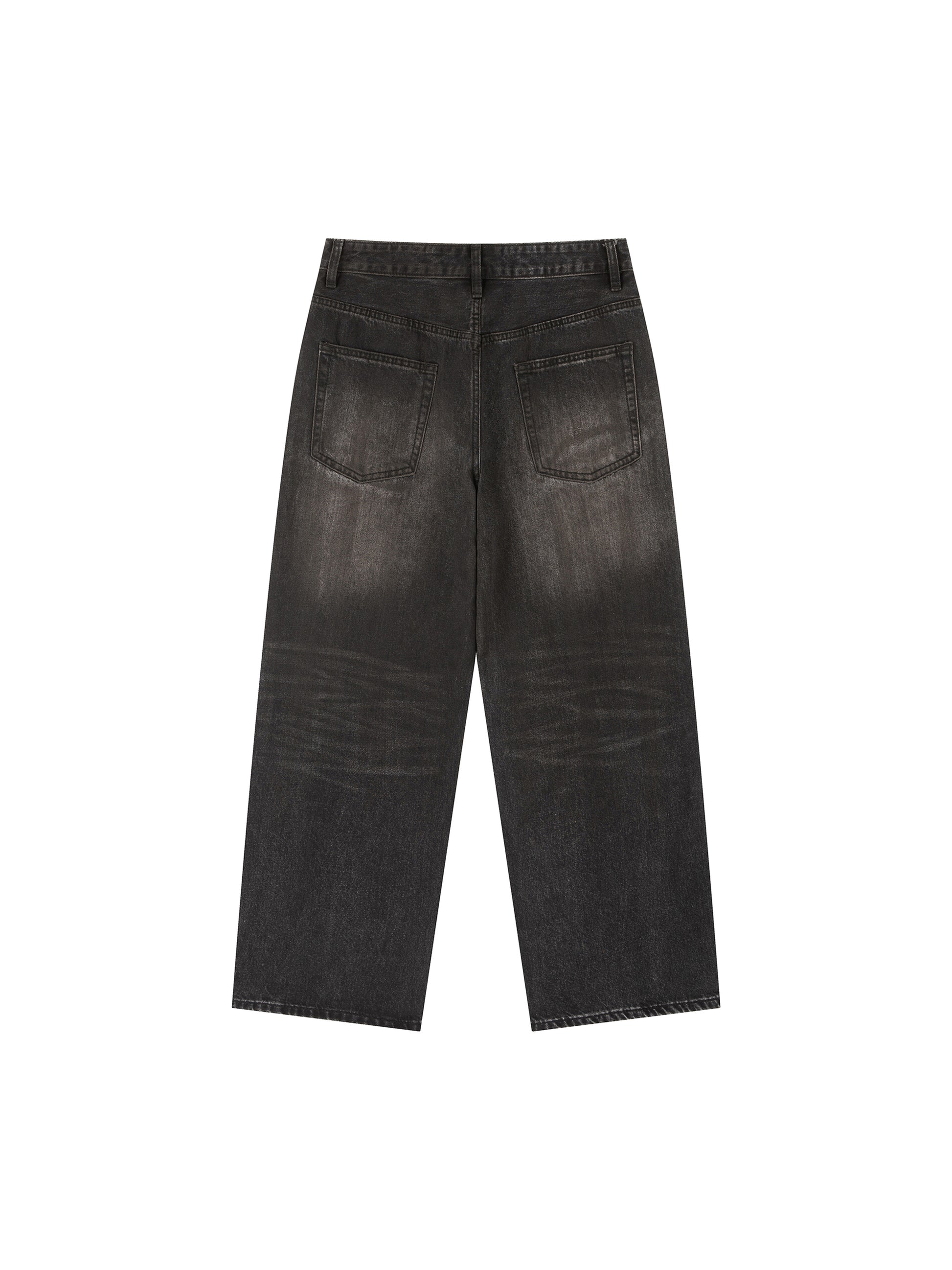 Vintage Wash Heavyweight Denim Jeans - Main 2