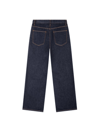 Heavyweight Straight Leg Denim Jeans - Model Shot 2