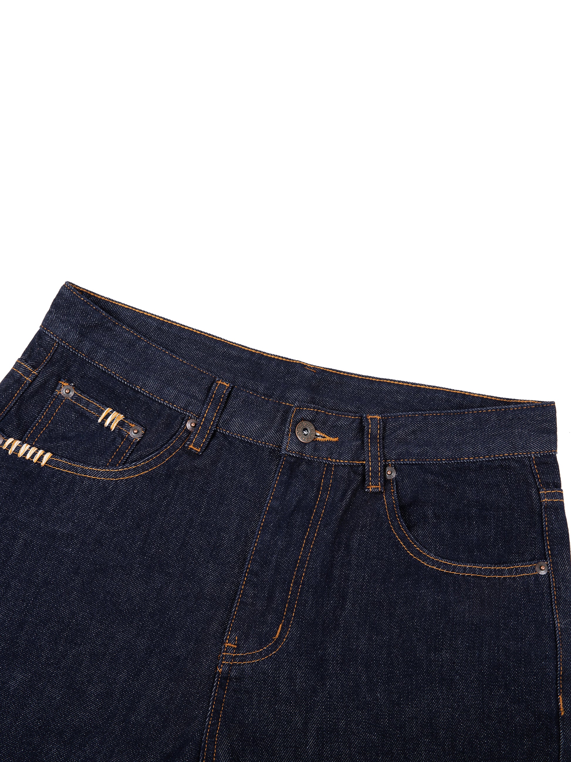 Heavyweight Straight Leg Denim Jeans - Detail 1