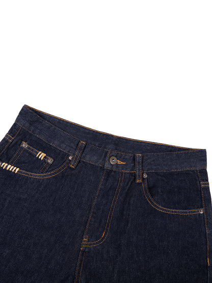 Heavyweight Straight Leg Denim Jeans - Detail 1