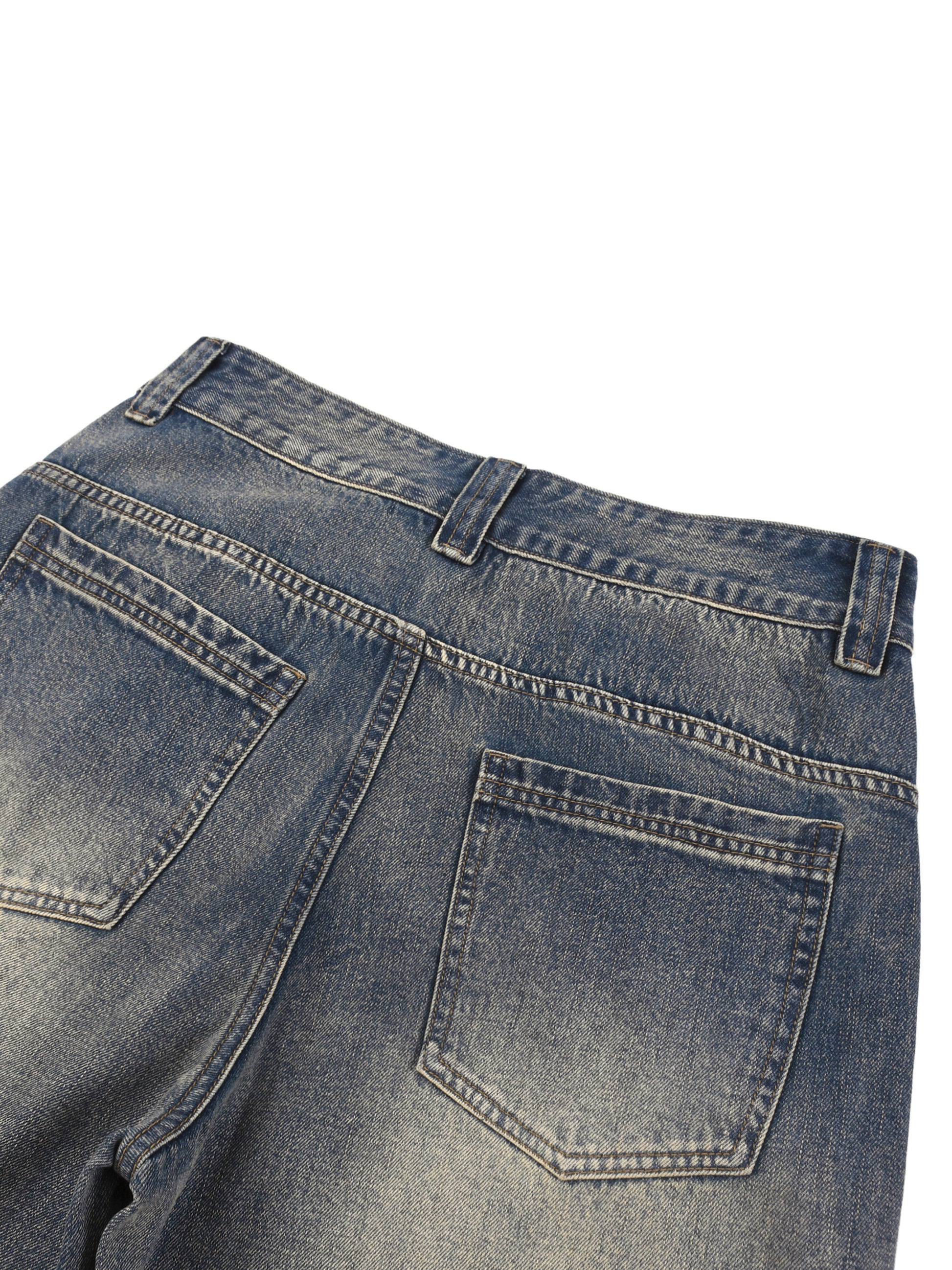 Vintage Wash Baggy Denim Shorts - Detail 3