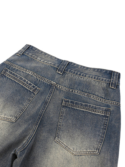 Vintage Wash Baggy Denim Shorts - Detail 3