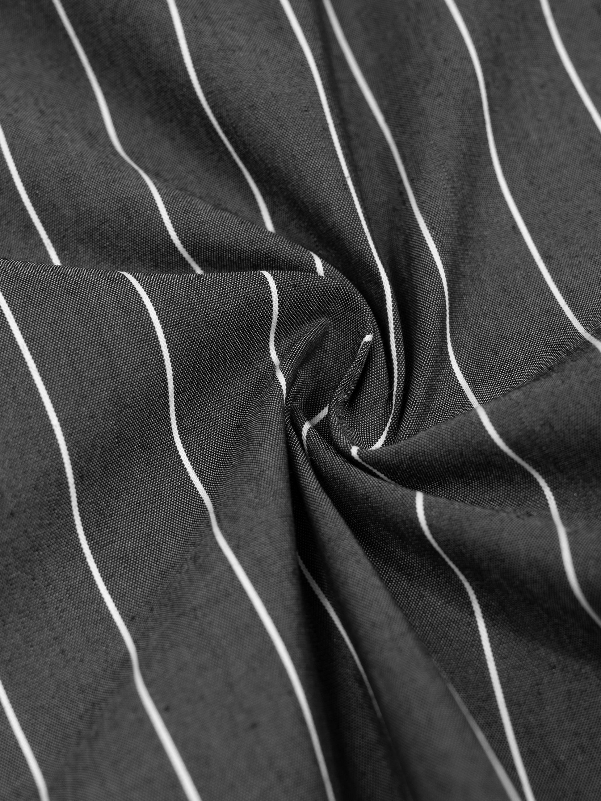 Unisex Striped Boxy Button-Up Shirt detail