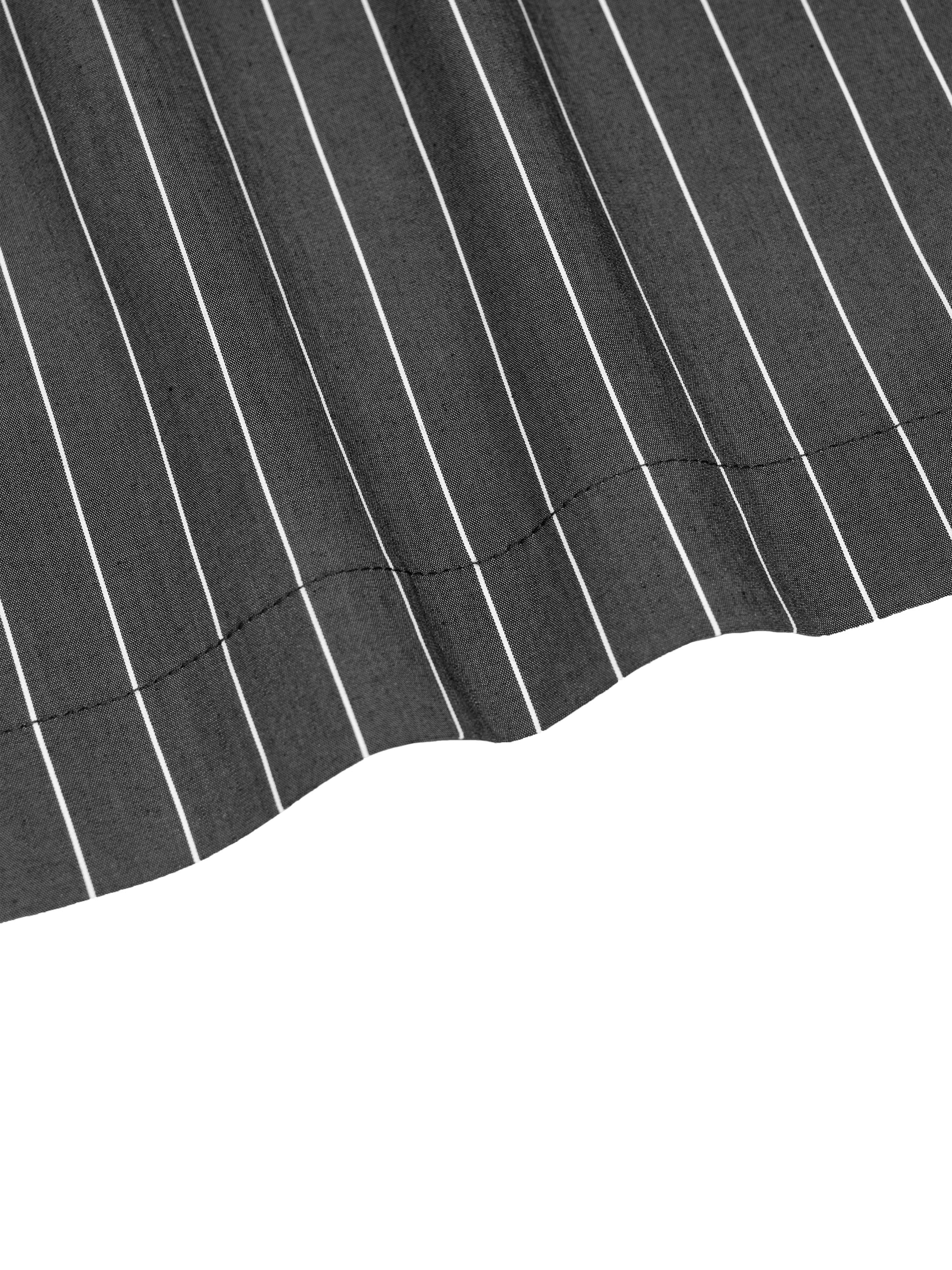 Unisex Striped Boxy Button-Up Shirt detail