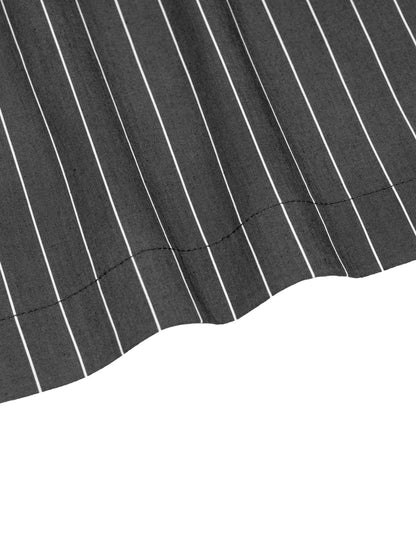 Unisex Striped Boxy Button-Up Shirt detail