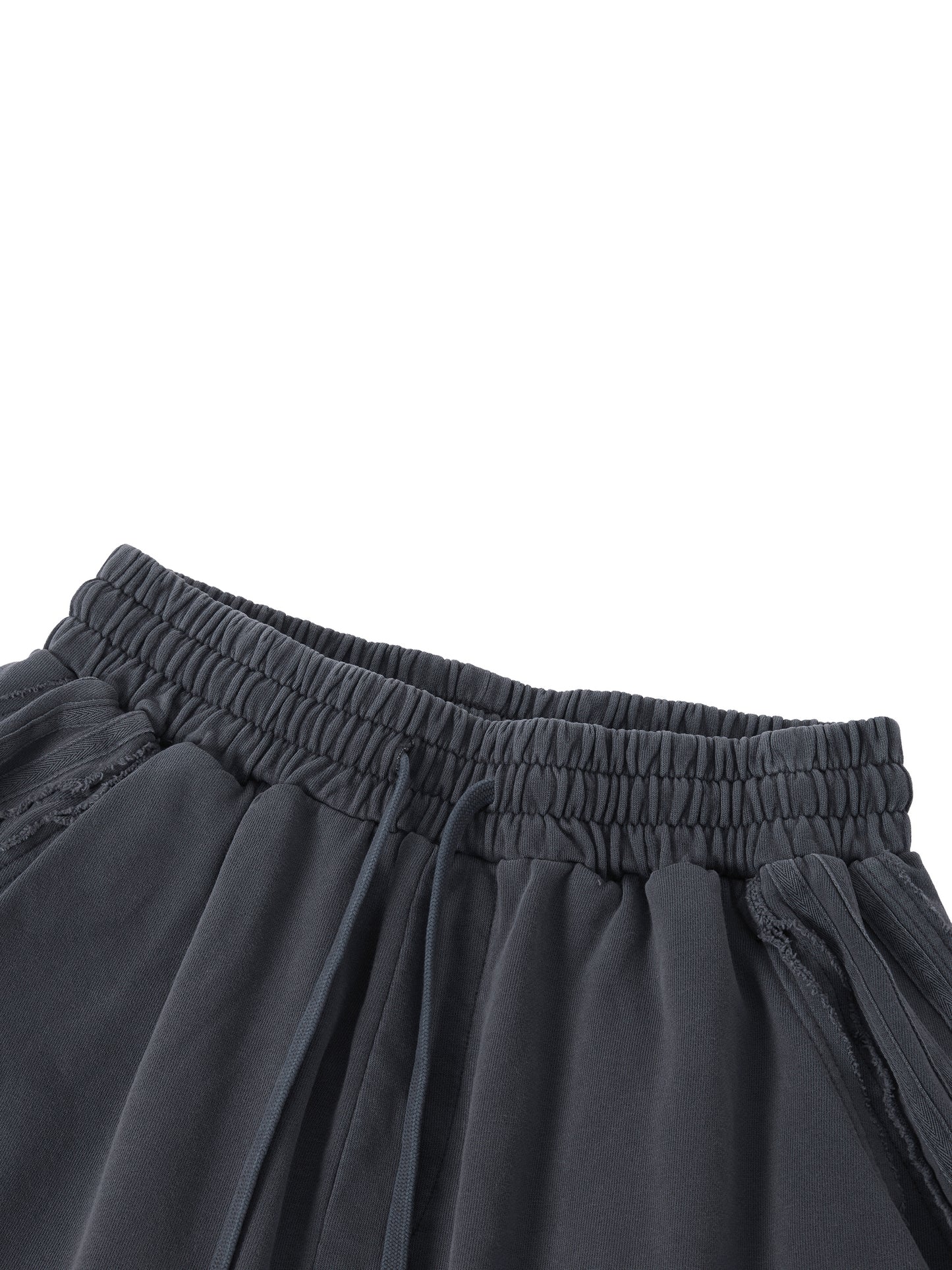 Unisex Vintage Wash Raw Edge Shorts detail