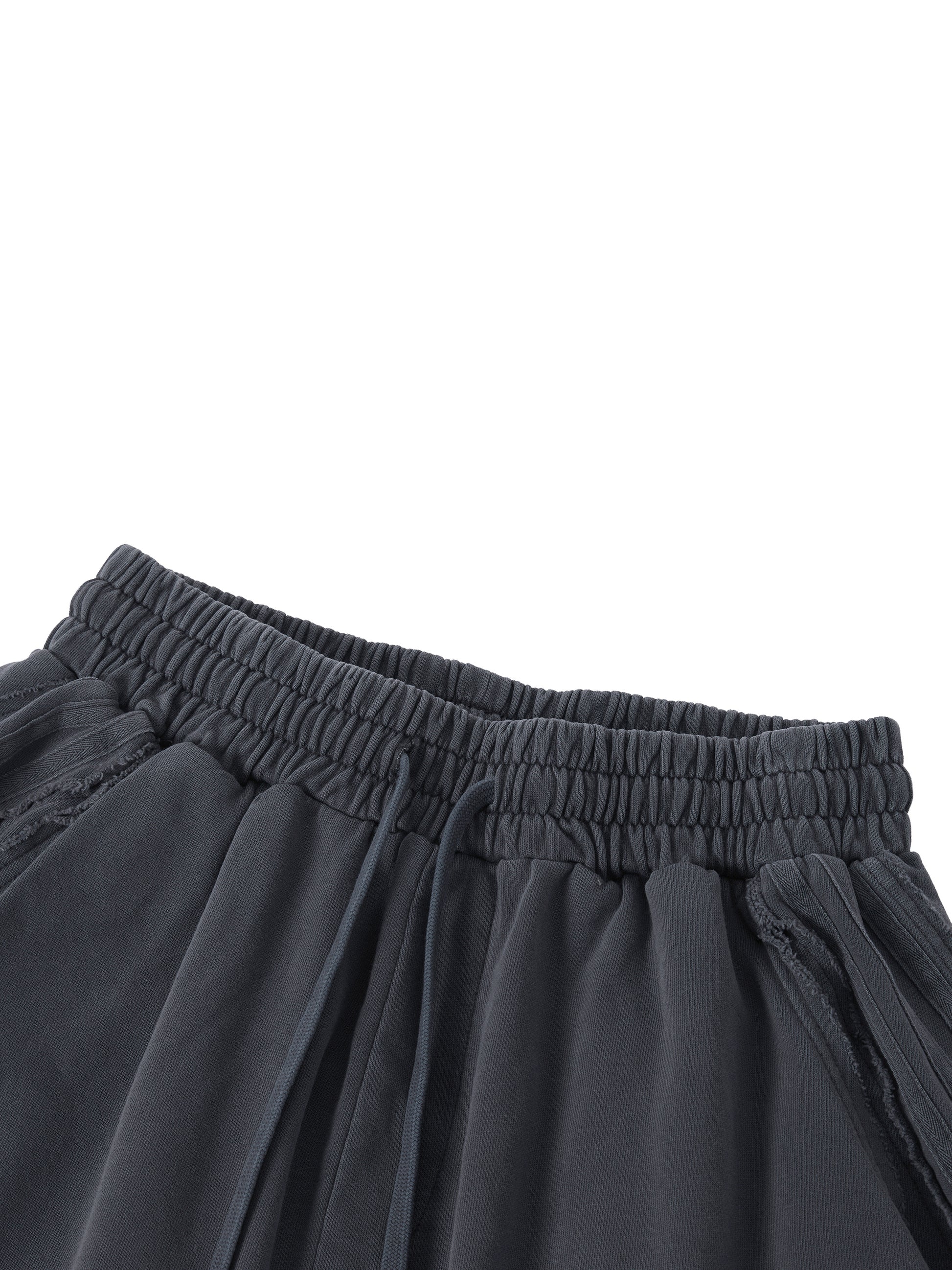 Unisex Vintage Wash Raw Edge Shorts detail