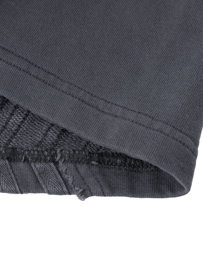 Unisex Vintage Wash Raw Edge Shorts detail