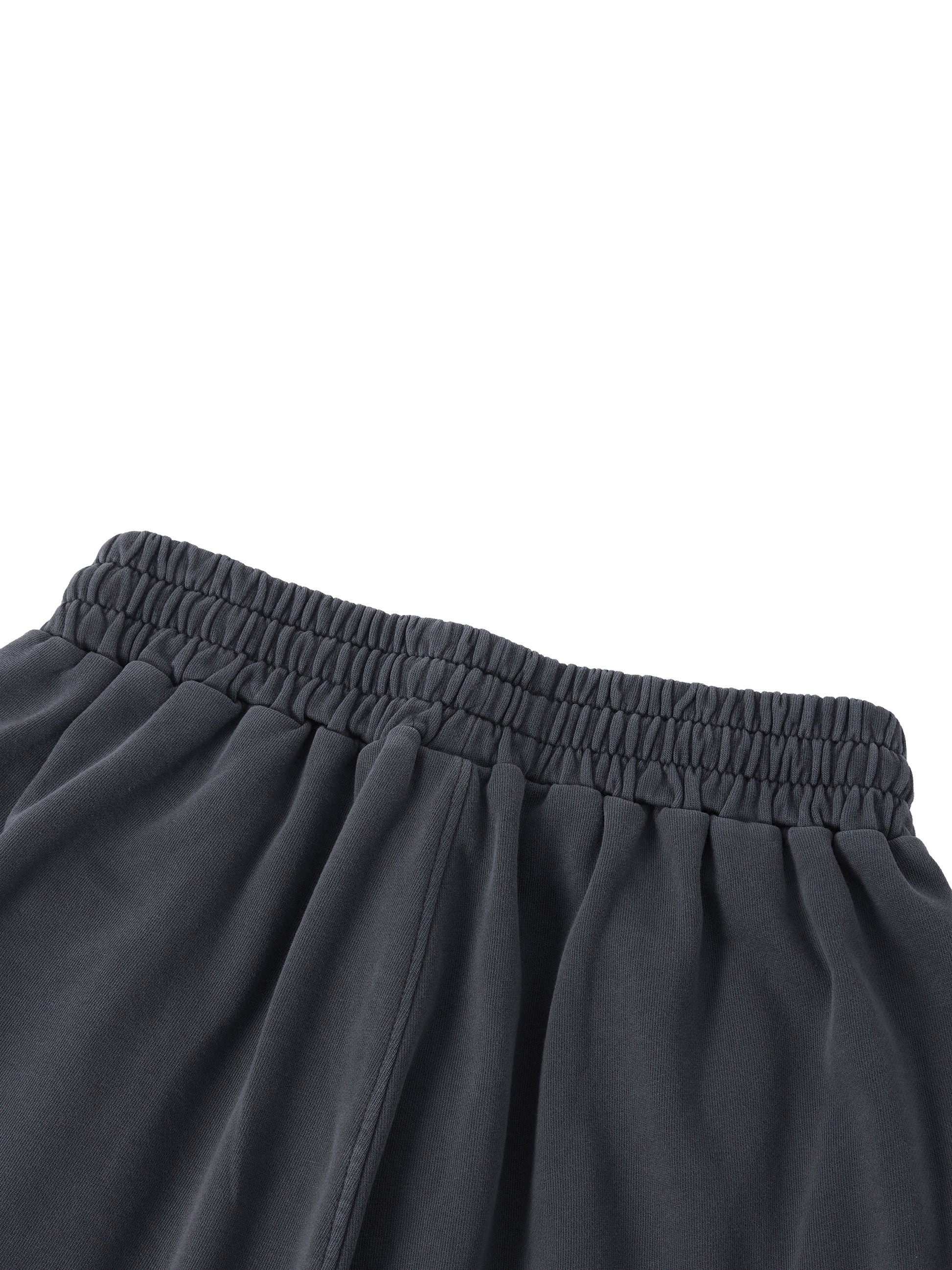 Unisex Vintage Wash Raw Edge Shorts detail