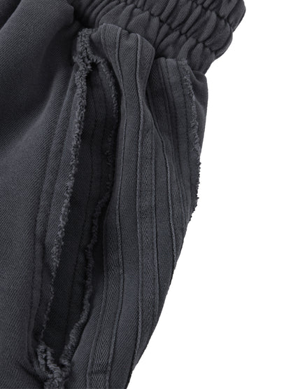 Unisex Vintage Wash Raw Edge Shorts detail