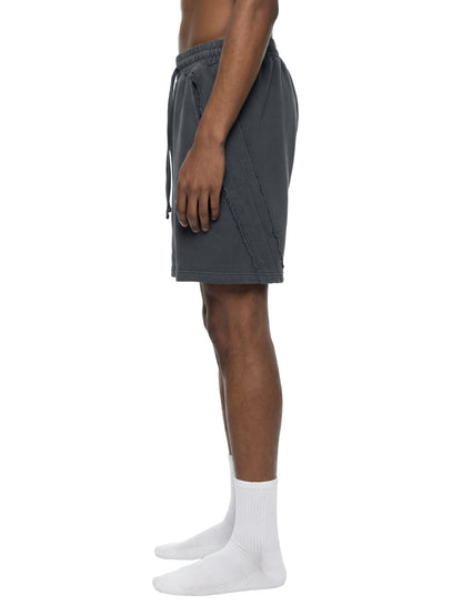 Unisex Vintage Wash Raw Edge Shorts