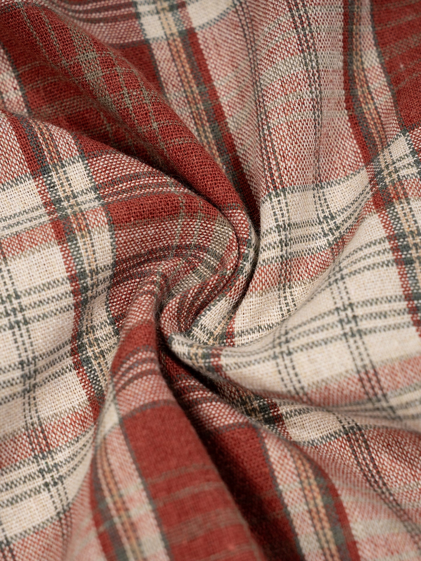 Unisex Plaid Boxy Short Sleeve Shirt detail