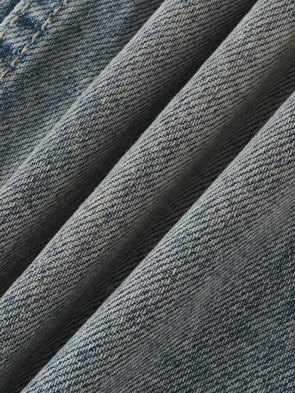 Men's Distressed Barrel Leg Jeans detail
