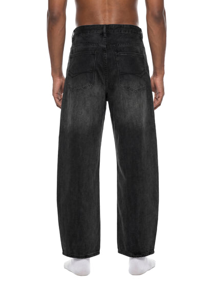 Men's Sunfade Vintage Wash Barrel Leg Jeans