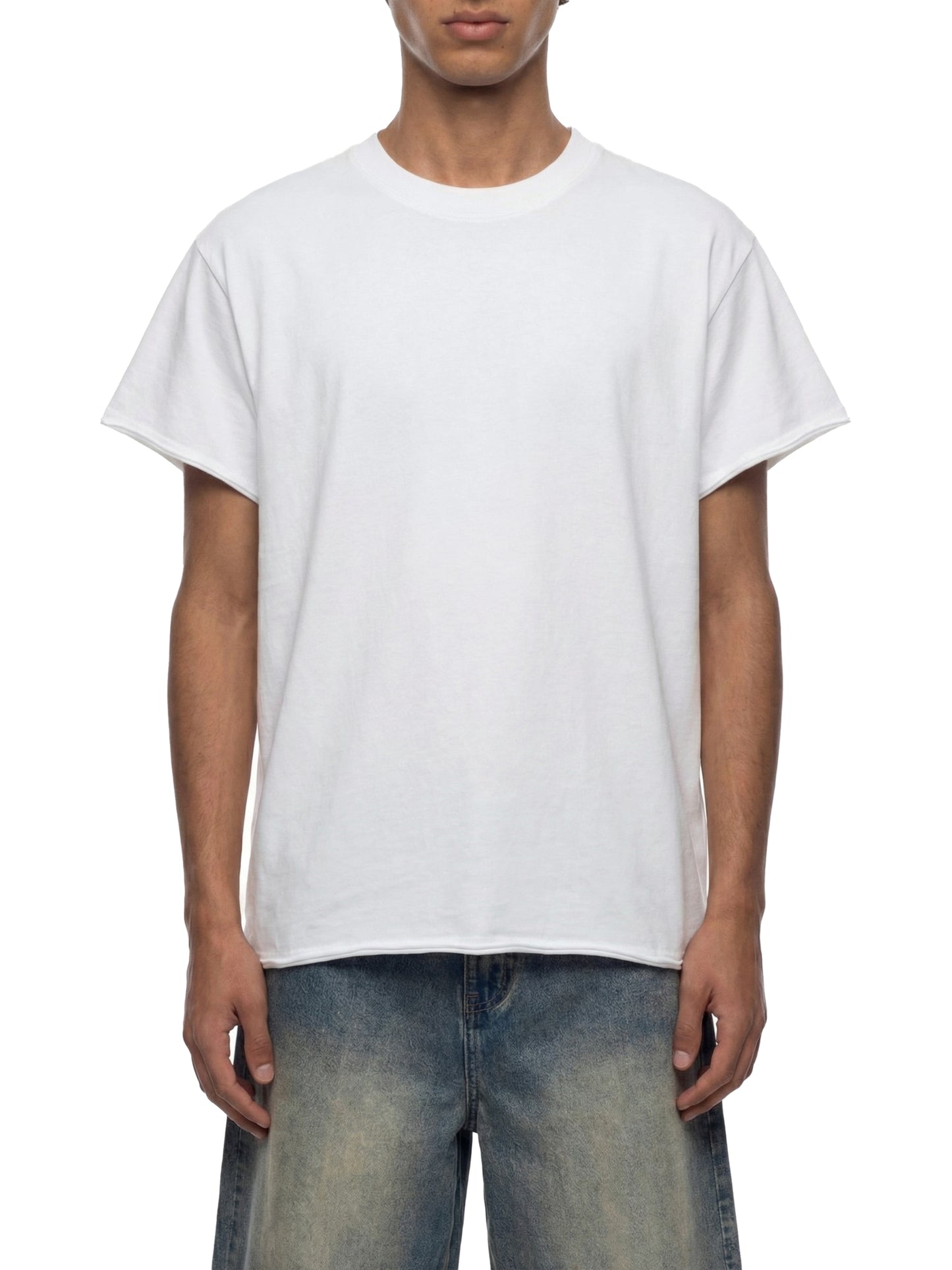 Unisex Boxy Raw Edge T-Shirt