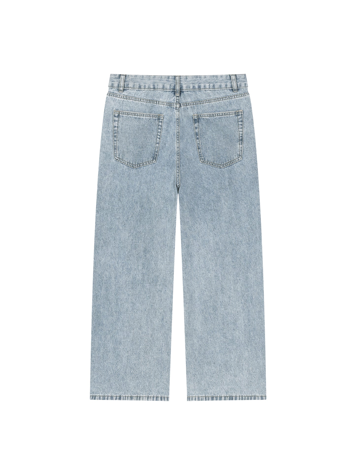 Unisex Vintage Wash Straight Leg Jeans