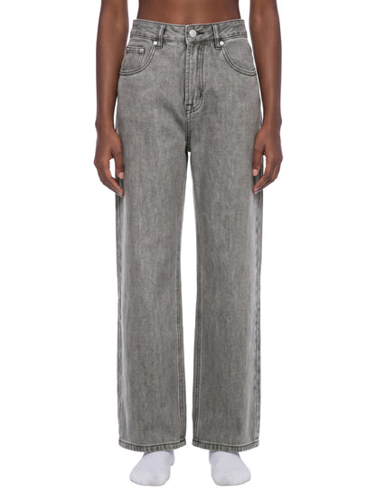 Unisex Vintage Wash Straight Leg Jeans