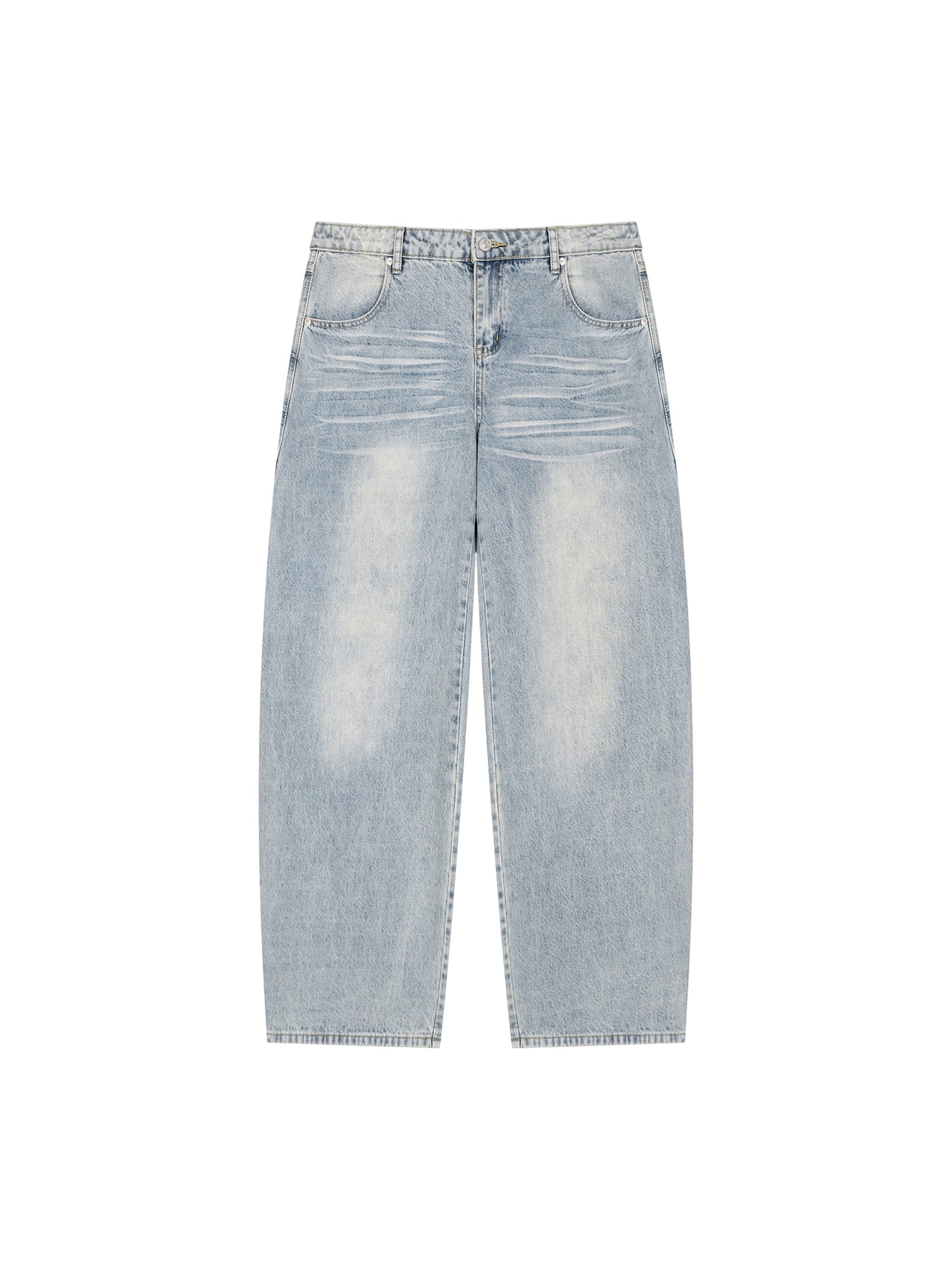 Men’s Enzyme Wash Wide Leg Jeans